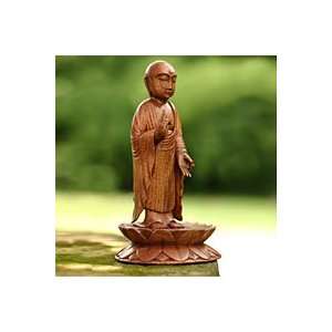  NOVICA Wood statuette, A Simple and True Life