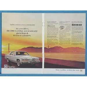  1981 Cadillac Double Page Print Ad (1512)