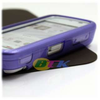 Purple TPU Silicone Gel Case Cover Nokia 5230 Nuron  