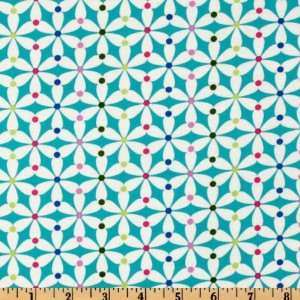  44 Wide Summersault Pinwheel Turquoise Fabric By The 