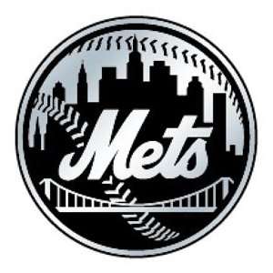  New York Mets Silver Auto Emblem: Sports & Outdoors