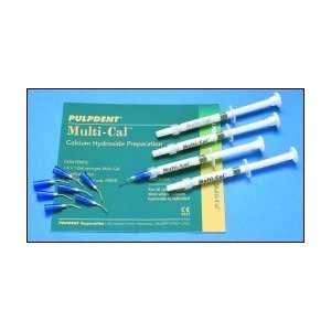 Pulpdent Multi Cal Calcium Hydroxide Paste, 4   1.2 mL Syringes and 8 