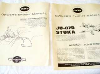 Rare Vintage Cox JU 87D Stuka 049 Model Engine Powered Control Line 