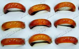 wholesale lots 100pcs smooth agate gemstone rings free  