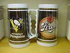 RARE Pittsburgh Penguins Strohs Beer Thermal Mug, NICE