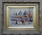 Framed Impression Paris Street, Hand Painted High Q. Oil Painting 