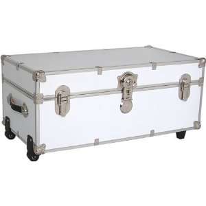  Rhino STW S WH Steel Trunk   Small White with Wheels