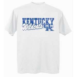  Kentucky Wildcats UK NCAA White Short Sleeve T Shirt 