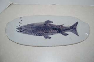 Handmade Pottery Sushi Platter w/Salmon Marilyn Stover  