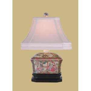  ROSE CANTON PORCELAIN CANDY BOX LAMP: Home Improvement