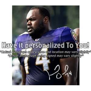  Michael Oher Baltimore Ravens Personalized Autographed 