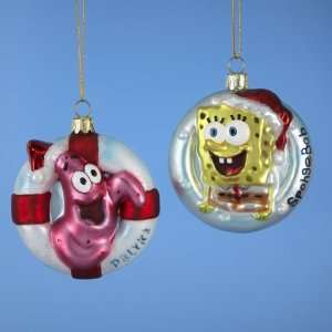   and Patrick Star Glass Christmas Ornaments 3.5 Home & Kitchen