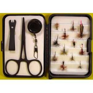  Streamside Dry Fly & Tool Assortment: Sports & Outdoors