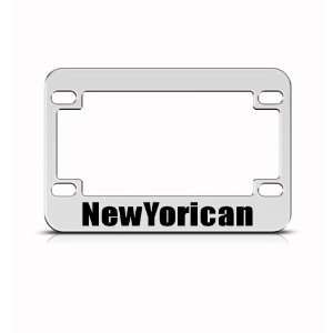 Newyorican Ny New York Puerto Rico Bike Motorcycle license plate frame 