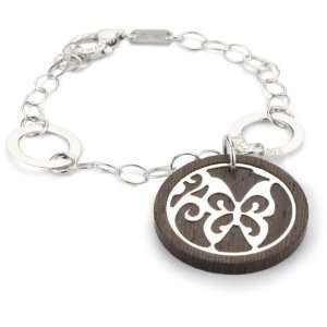  Invicta Paradiso Silver Rhodium Plated With Wood Charm 