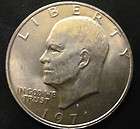   Dollar Coin 1971D Ike Copper Nickel Cald Circulated Free Shipping 275