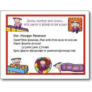  Pen At Hand Stick Figures   Invitations   Gym   Girl (Inv 