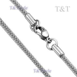 5mm 316L Stainless Steel Round Chain Necklace (C43)  