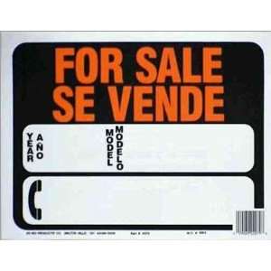    Hy Ko Products 9X12 Sign Biling Auto For Sale 3072: Electronics
