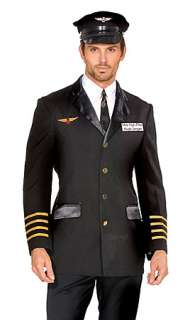 Mens PILOT CAPTAIN HUGH JORGAN Costume! Sizes M to XXL 876802060784 