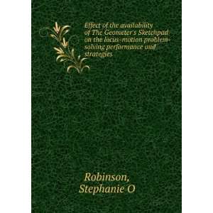    solving performance and strategies Stephanie O Robinson Books