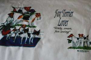 Fox Terrier Dogs Dog Lover T Tee Cotton Shirt Clothes  