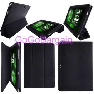 BLACK Flip Leather Case Cover Pouch For Samsung Galaxy Tab 10.1 P7510 