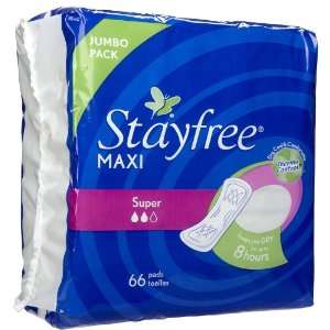  Stayfree Super Maxi Pads 66 ct