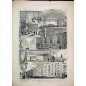   1882 Max Greger Cellars Southwark Casks Vats Old Print