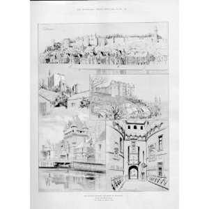  Chateaux Of Touraine France Antique Print 1902