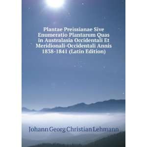   Preiss . (Latin Edition) Johann Georg Christian Lehmann Books