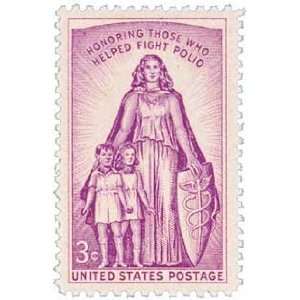  #1087   1957 3c Polio Postage Stamp Numbered Plate Block 