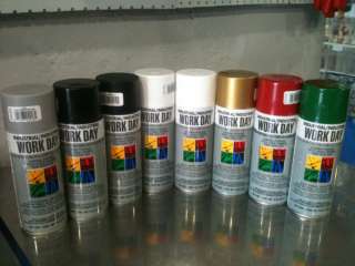 BRAND NEW INDUSTRIAL WORK DAY SPRAY PAINT 8 DIFFERENT COLORS!! : LOT 