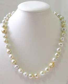 20 GORGEOUS MULTI COLOR SOUTH SEA BAROQUE PEARL NECKLACE   TAHITIAN 