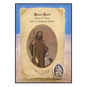   of Healing St. Roch (Contagious Diseases) Healing Holy Card with Medal
