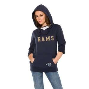 St. Louis Rams Womens Laser Cut 3/4 Sleeve Pullover Hoodie   by 