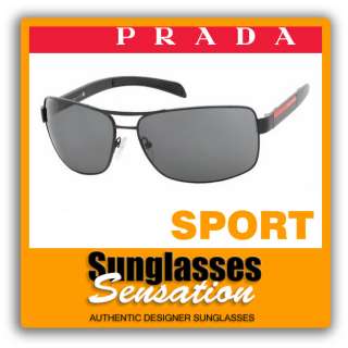 New Prada Sport Mens Sunglasses SPS54I Black Made in Italy 100% 