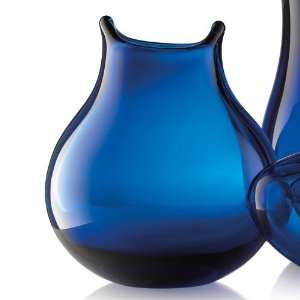   : Rogaska Groovy Kind of Love Cobalt Blue Round Vase: Home & Kitchen