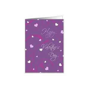  Happy Valentines Day Co worker Card   Purple and White 