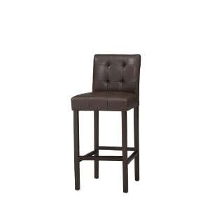  Linon Bonded Leather Tufted Counter Stool 24 in Espresso 