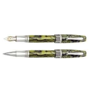   Extra 1930 Fountain Pen   Marbled Green Celluloid 