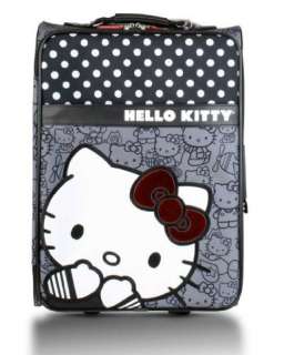   Black & White Hello Kitty Polka Dot Rolling Carry On Luggage Suitcase