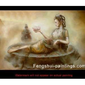  Chinese Feng Shui Chinese Painting Oil on Canvas 376