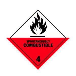  4 x 4 Spontaneously Combustible 4 Label (DL5140 
