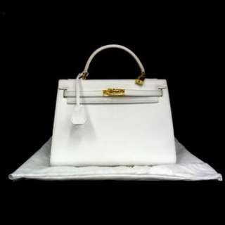 Authentic CASTELLARI Leather Shoulder Hand Bag Purse White Made In 