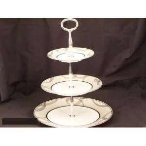 Waterford China Ballet Encore Hostess Tray 3 Tier  Kitchen 