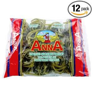 Anna Fettuccine Nests Spinach, 1 Pound Bags (Pack of 12)  