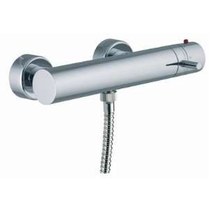 Spillo Wall Mount Thermostatic Shower Faucet Finish: Brushed Nickel