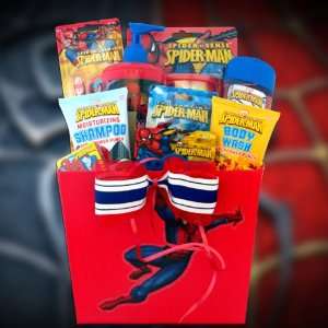  Spiderman Grooming Gift Basket for Boys Baby