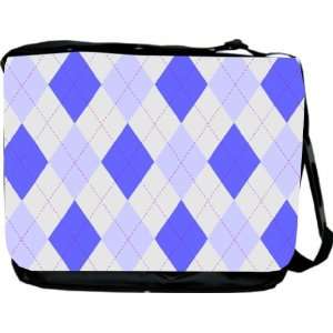  Rikki KnightTM Blue 3 shades Argyle Design Messenger Bag   Book 